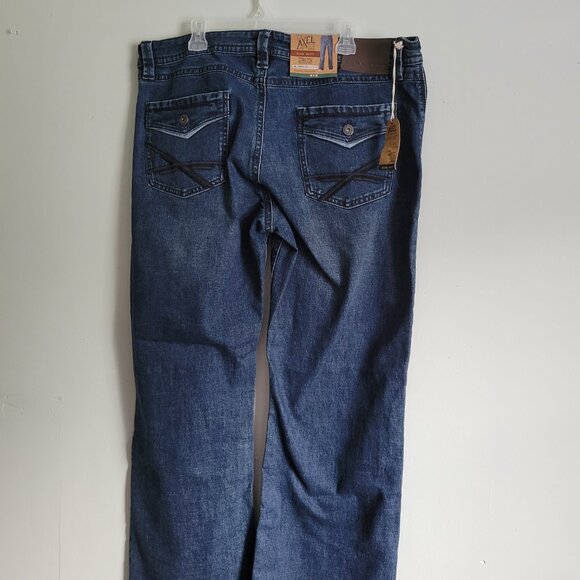 T.K. Axel Blue Jeans Men's 38x30 Denim Stretch Bootcut Pants NWT - Picture 5 of 5